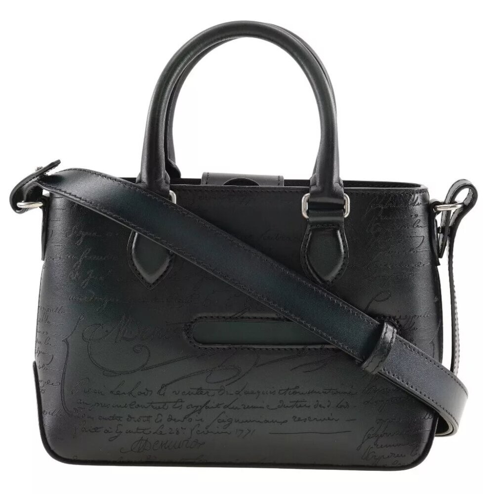 Berluti Toujour Gulliver Handbag Calligraphy 2WAYShoulder Opuntia Green le...